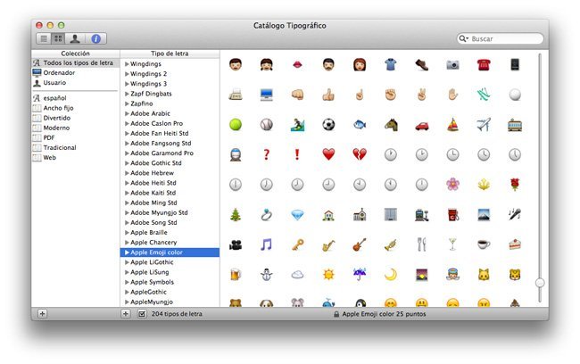 Mac OS X Lion Emoji