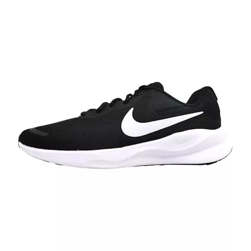 Nike Revolution 7, Zapatillas para Correr Hombre, Negro Y Blanco, 42 EU