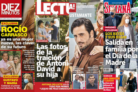 Los planes de futuro de Rocío Carrasco, la puñalada trapera de Antonio David a su hija y el nuevo casoplón de Bustamante: estas son las portadas del miércoles 5 de mayo