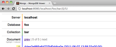 Mongs: accediendo por web a nuestra base de datos MongoDB