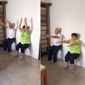 Cuatro ejercicios de pilates en pared para mayores fáciles y súper funcionales que puedes hacer cada día 