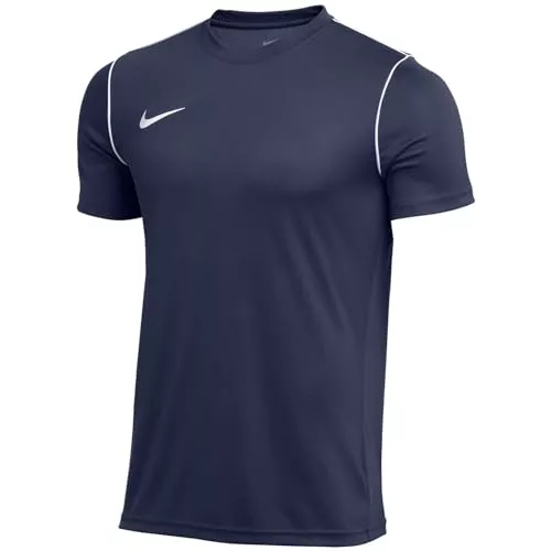 NIKE Hombre Camiseta de Manga Corta, Obsidian/White/White, L