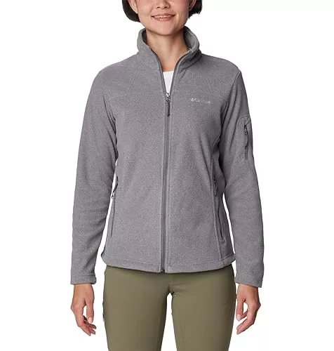 Columbia Fast Trek Jacket, Chaqueta De Forro Polar Con Cremallera para Mujer, City Grey Heather/City Grey, Talla L