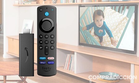 Por sólo cinco euros más que el modelo Lite tienes el Fire TV Stick con control por voz. Amazon te deja su streamer por sólo 24,99 euros