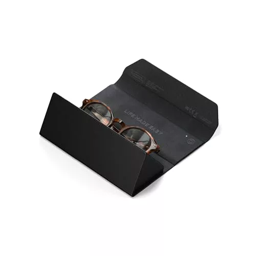 SATECHI FindAll Funda Inteligente para Gafas Compatible con Apple Find My, Plegable y Portátil con Carga Inalámbrica, Alerta Sonora, para Todo Tipo de Gafas y Modelos XR/AR – Negro