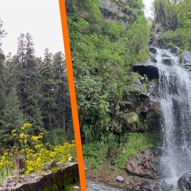 Dónde está la cascada a la que llegas en Metro desde CDMX y que cuenta con senderos ecoturísticos donde puedes escalar, hacer campismo o rappel