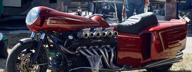 A este jubilado le regalaron el motor V12 de un Lamborghini, y se le ocurrió crear la moto más bizarra de la historia