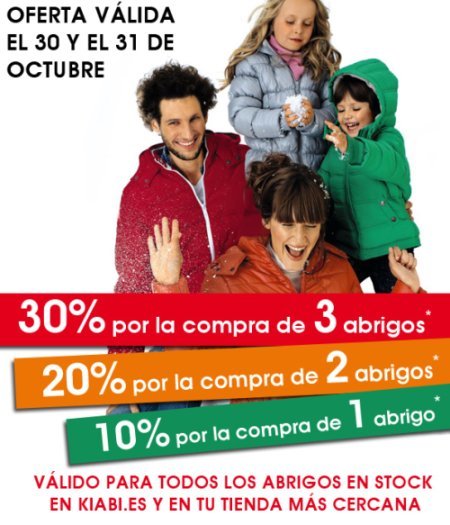 Kiabi, consigue descuento en abrigos ¡hoy último día!