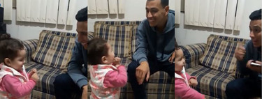El tierno vídeo de una niña intentando hablar en lengua de signos con su padre sordo 