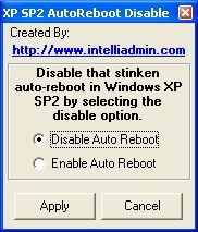Deshabilitar el recordatorio de reinicio en Windows XP