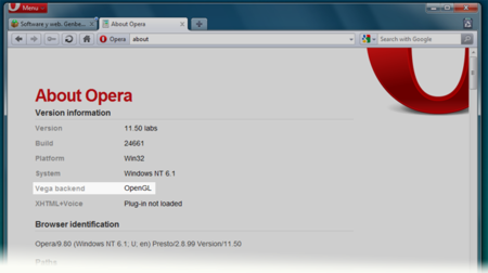 Opera ya soporta aceleración 3D por hardware y WebGL en todos los sistemas operativos