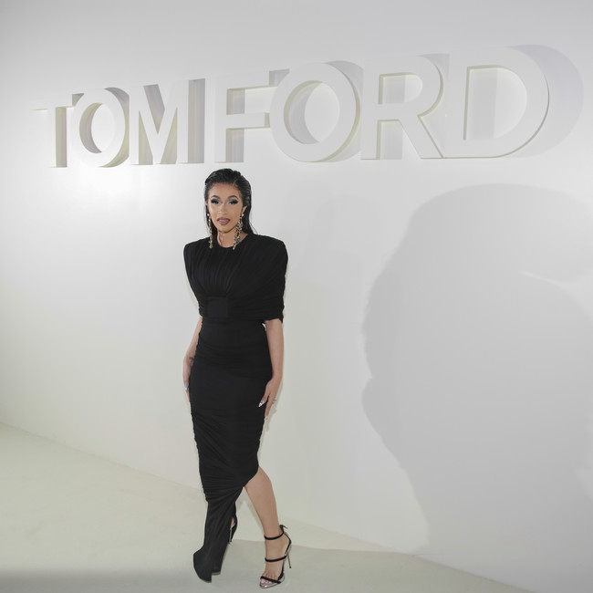 tom ford desfile ss 2019 frontrow cardi b