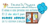 Globos azules para el Día Mundial de Concienciación sobre el Autismo