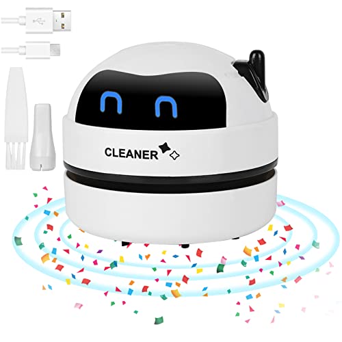 Molbory Aspiradora de Mesa Eléctrica Mini Aspiradora de Mesa, Portátil Mini Aspiradora de Escritorio, USB Recargable para el Hogar, Mini Aspiradora de Mesa, para Alumnos,Laptop,Escritorio