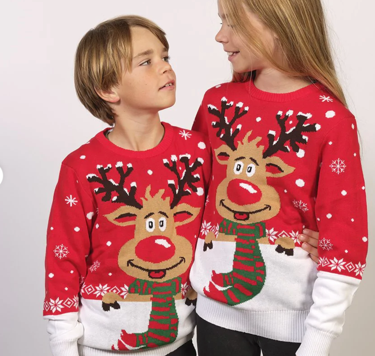 Jersey navideño Rudolf para niños
