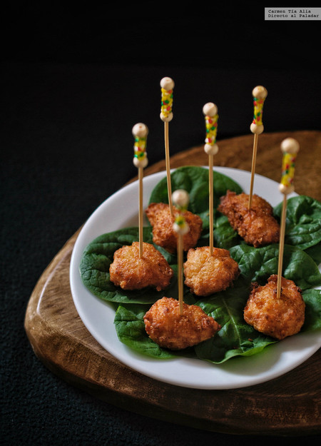 Buñuelos de arroz y queso. Receta de aprovechamiento