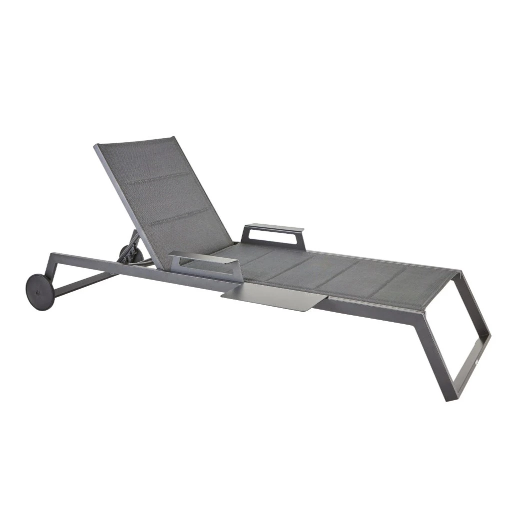 Tumbona de aluminio y textileno Naterial Odyssea II antracita