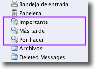 Carpetas Thunderbird