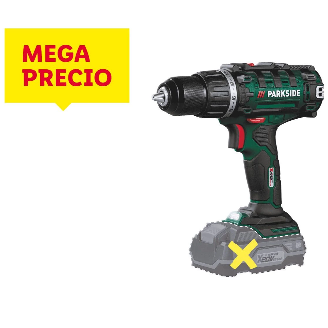 Atornilladora taladradora recargable 20 V 