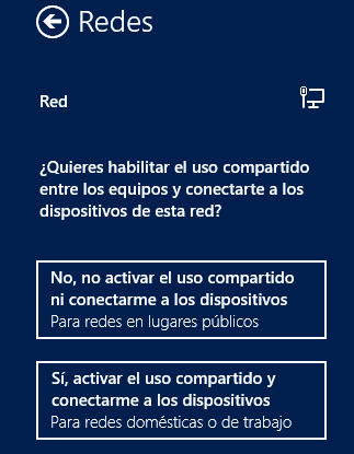 Opciones de uso compartido