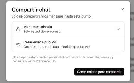 Compartir chat Anthropic