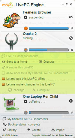 Moka5 LivePC, virtualización desde un disco USB