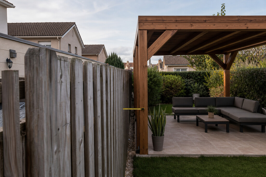 Su vecino construyó su pérgola a 50 cm de su valla: tres meses después, el ayuntamiento le pidió que la desmontara 