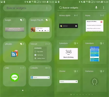 新しいランチャー (左) と以前のバージョン (右)