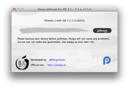 El jailbreak Pangu sigue siendo compatible con iOS 7.1.2