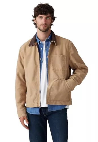 Levi's Hombre Chaqueta Full-Zip Mechanics Scary Tiger'S Eye Beige S
