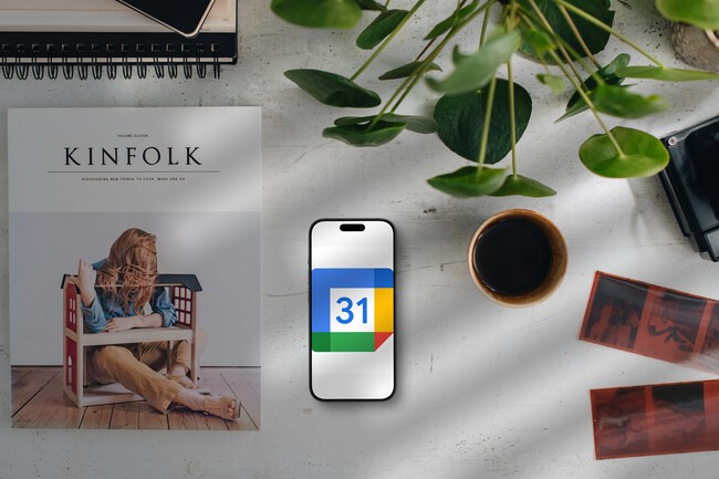 Mockuuups Copy Of Top View Of Office Desk With A Phone Mockup