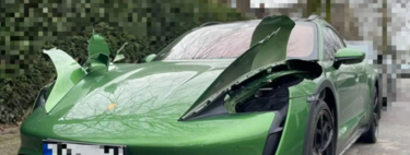 A este Porsche Taycan le hicieron una salvajada para robarle los faros. La reparación no será nada barata