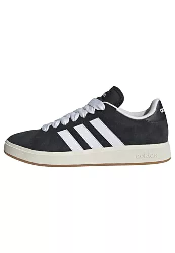 adidas Hombre Grand Court Base 00s Shoes, Core Black/Cloud White/Gum, 47 1/3 EU