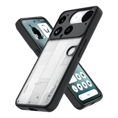 GIOPUEY para Nothing Phone 4a Pro Funda, Carcasa Dura de PC + TPU Suave