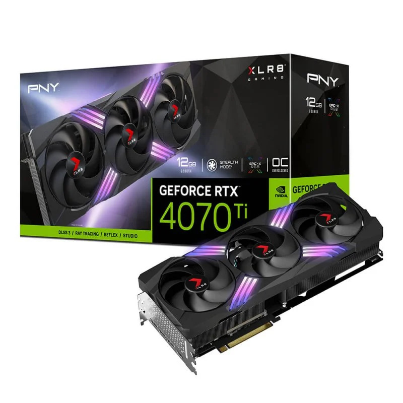 PNY GeForce RTX 4070 Ti XLR8 Gaming Verto Triple Fan 12GB GDDR6X