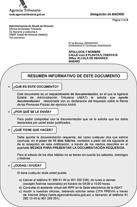 Notificación Hacienda con nuevo lenguaje