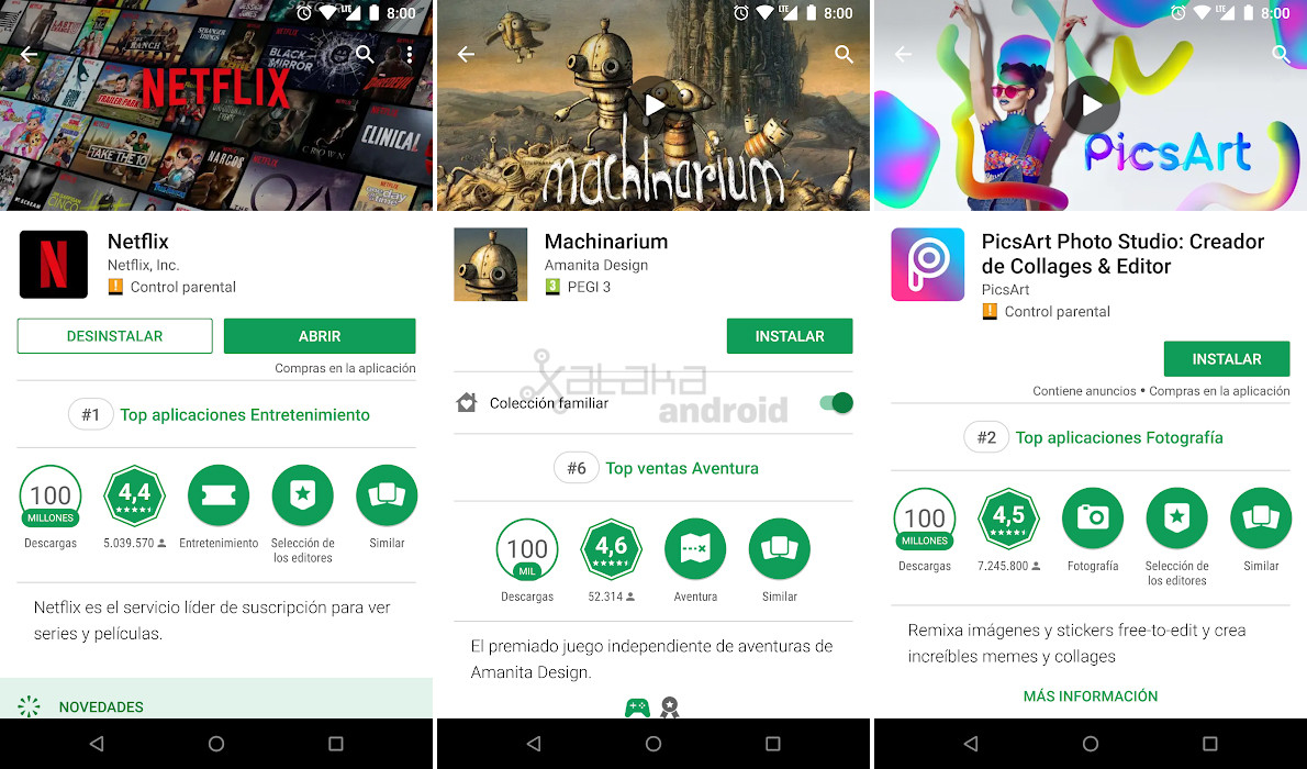 Google Play Store ahora te muestra si una aplicación es popular y cuánto