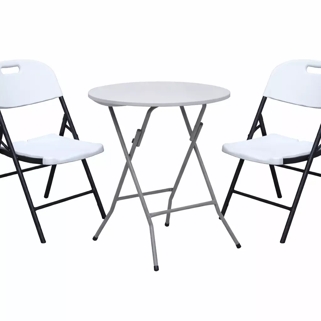 Conjunto de exterior CATERING redonda de 2 plazas en color blanco
