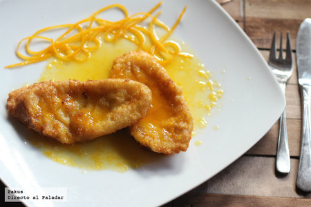 torrijas con zumo de naranja