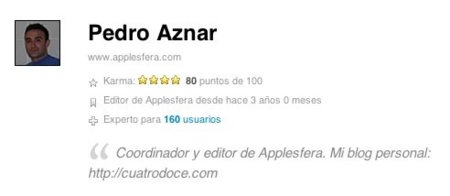 Mejoramos el sistema de karma en Applesfera