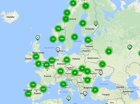 Mapa Electricos Europa
