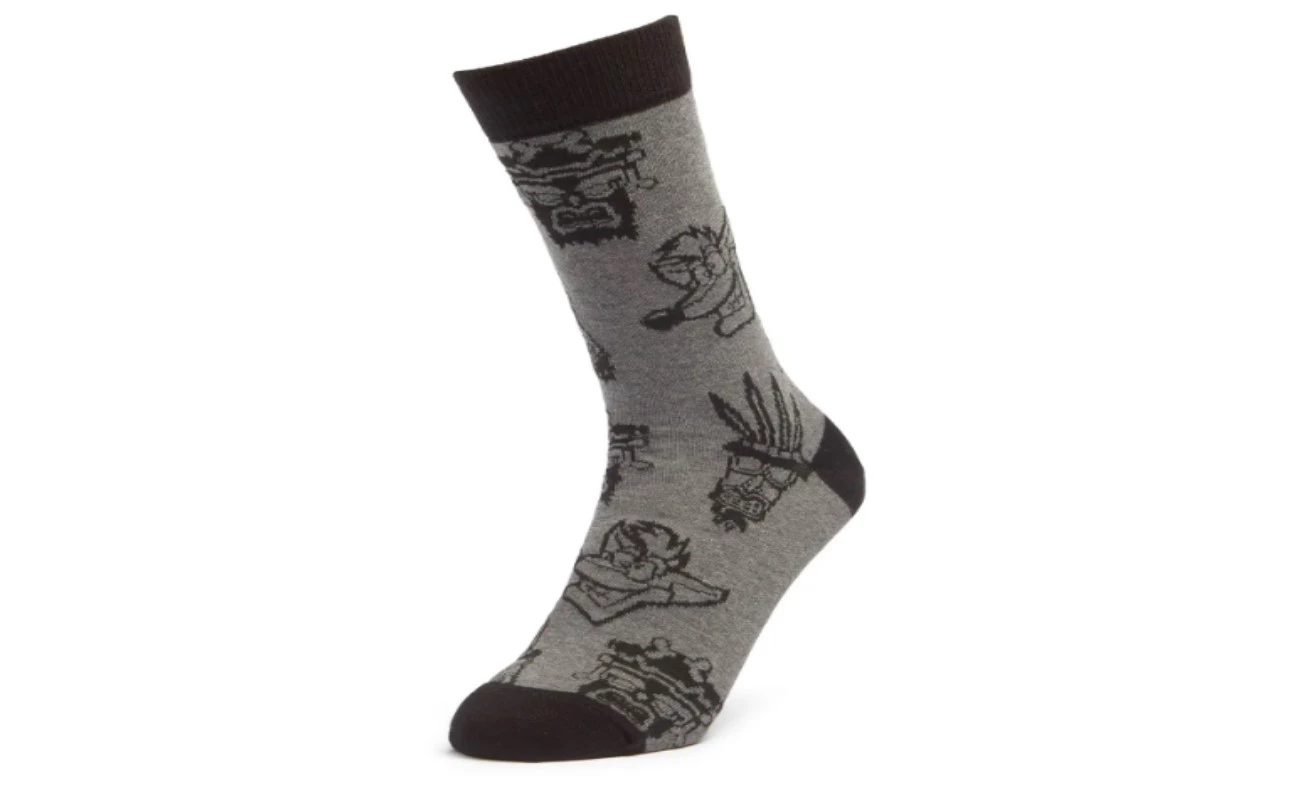 Men's Crash Bandicoot All Over Print Socks - Grey