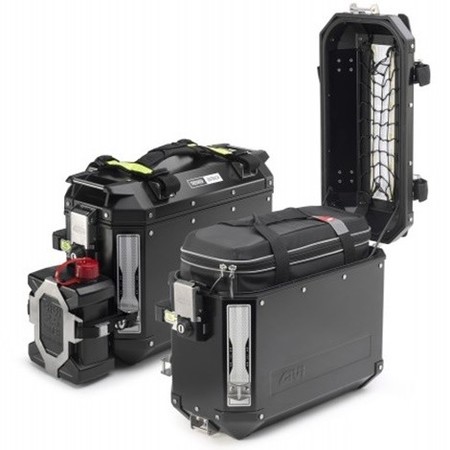 GIVI Trekker Outback black line, las maletas de aluminio apuestan por el negro