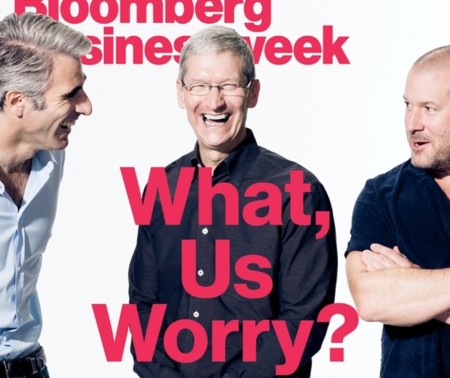 tim cook craig federighi jonathan jony ive apple bloomberg businessweek portada