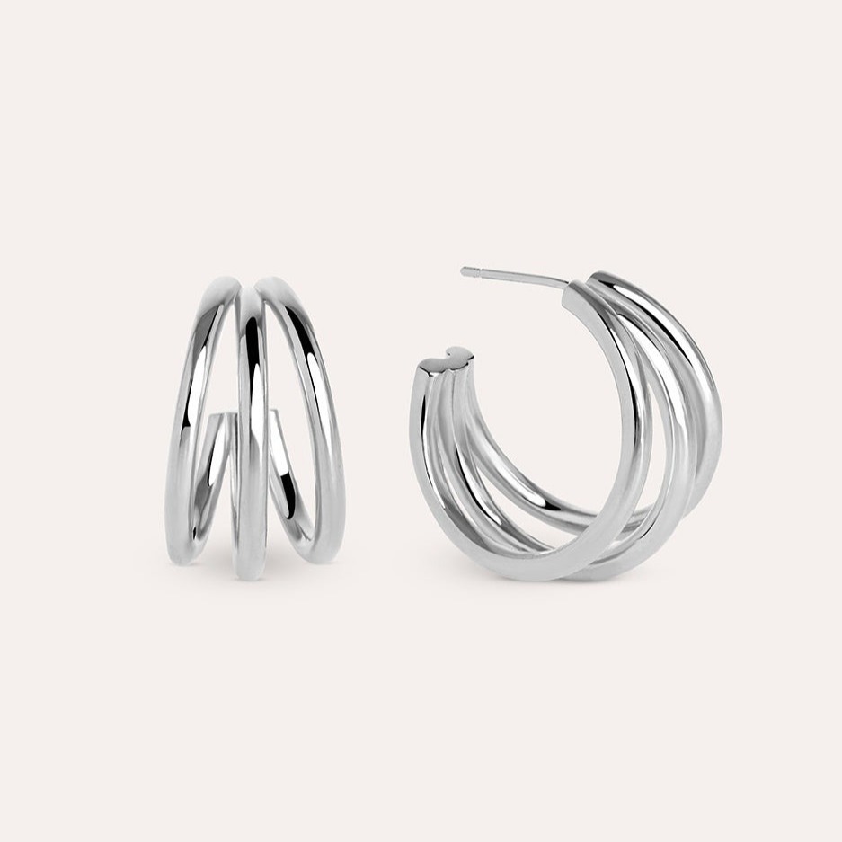 SINGULARU - Pendientes Aro Triple