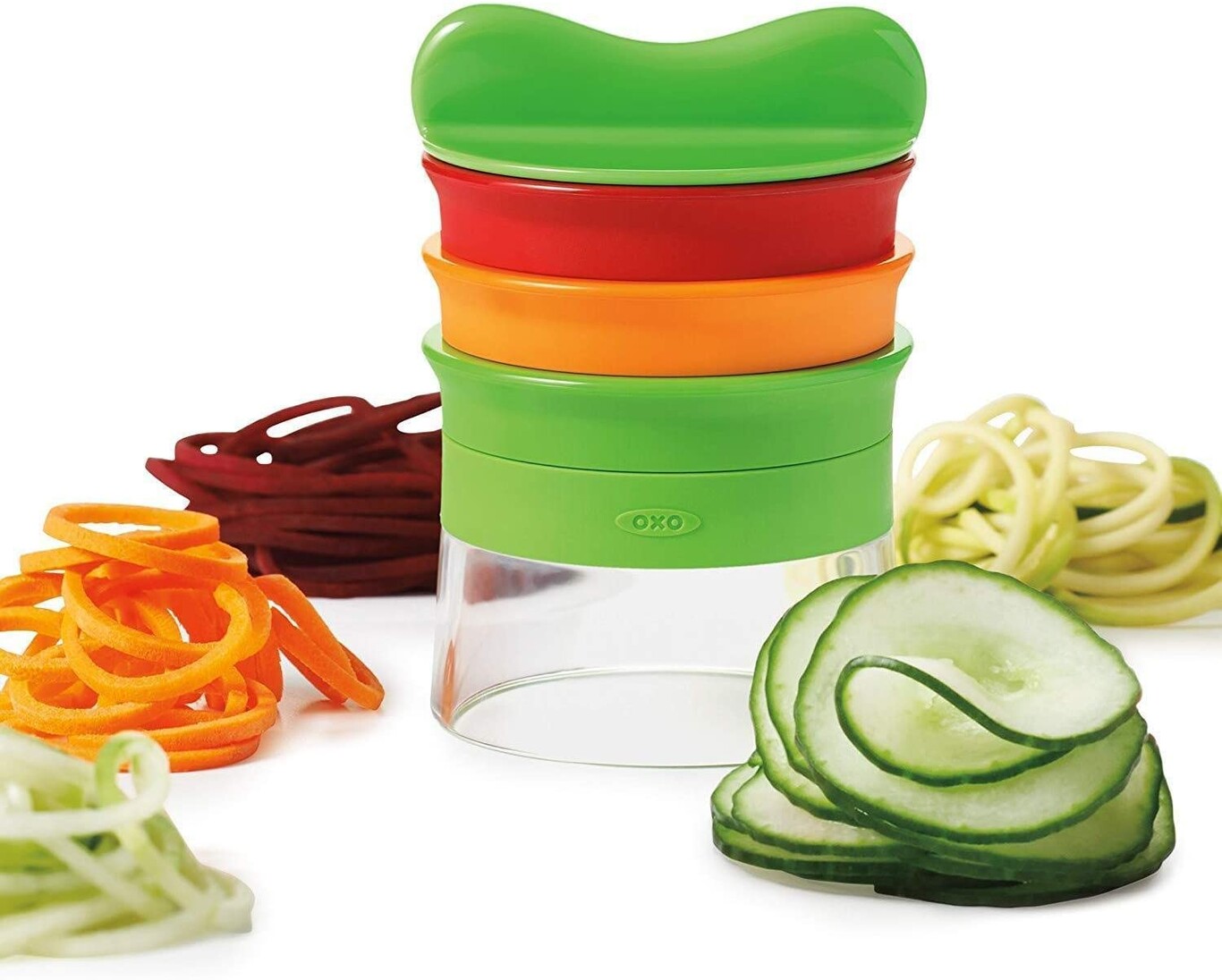Espiralizador De Verduras 4 En 1 – Con Recipiente, Sin BPA, Para Calabacín, Zanahoria, Patata