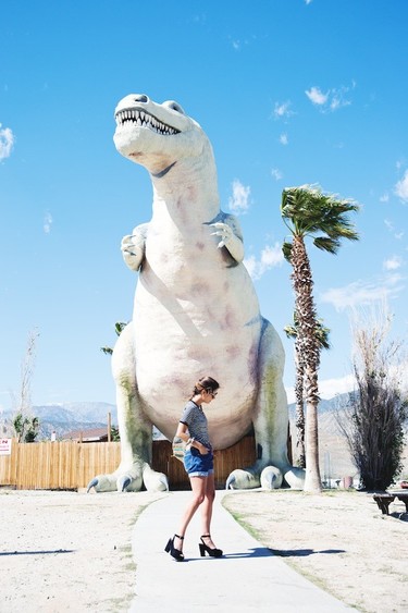 De camino a Palm Springs ¡zas! Avistamiento de dinosaurios 