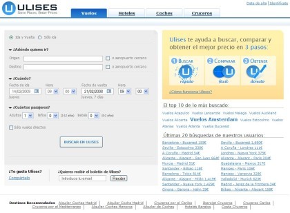 Ulises: buscador de viajes que busca cruceros