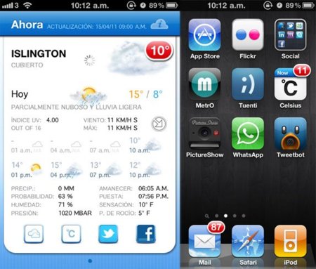Celsius, consulta la temperatura desde tu pantalla de inicio