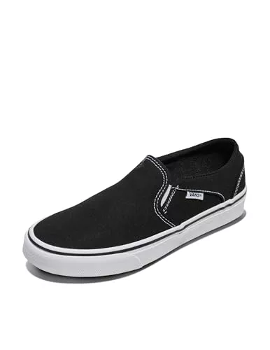 Vans Asher, Zapatillas Deportivas, Mujer, (Canvas) Black/White, 39 EU